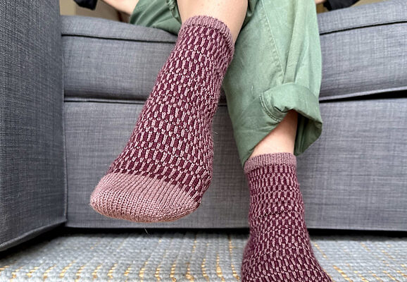 Stripe Tease Socks knitted Ankle