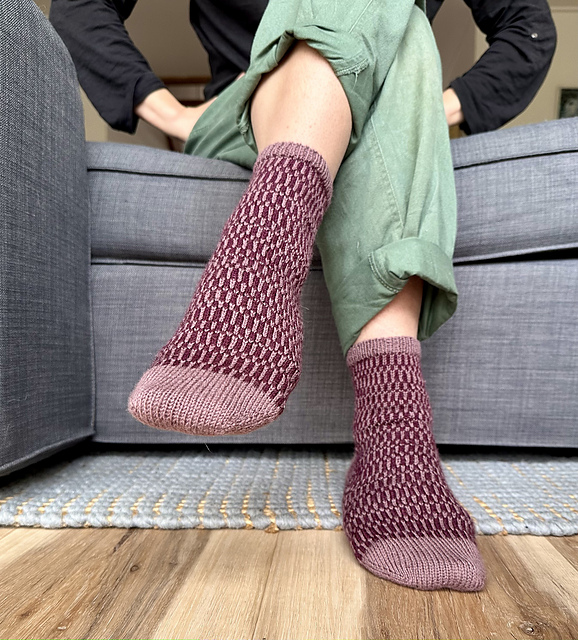 Stripe Tease Socks knitted Ankle