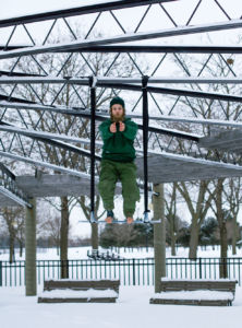 Balancing on a trapeze