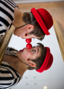 Clown in the mirror