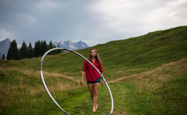 Cyr Wheel and I in a mountain meadow